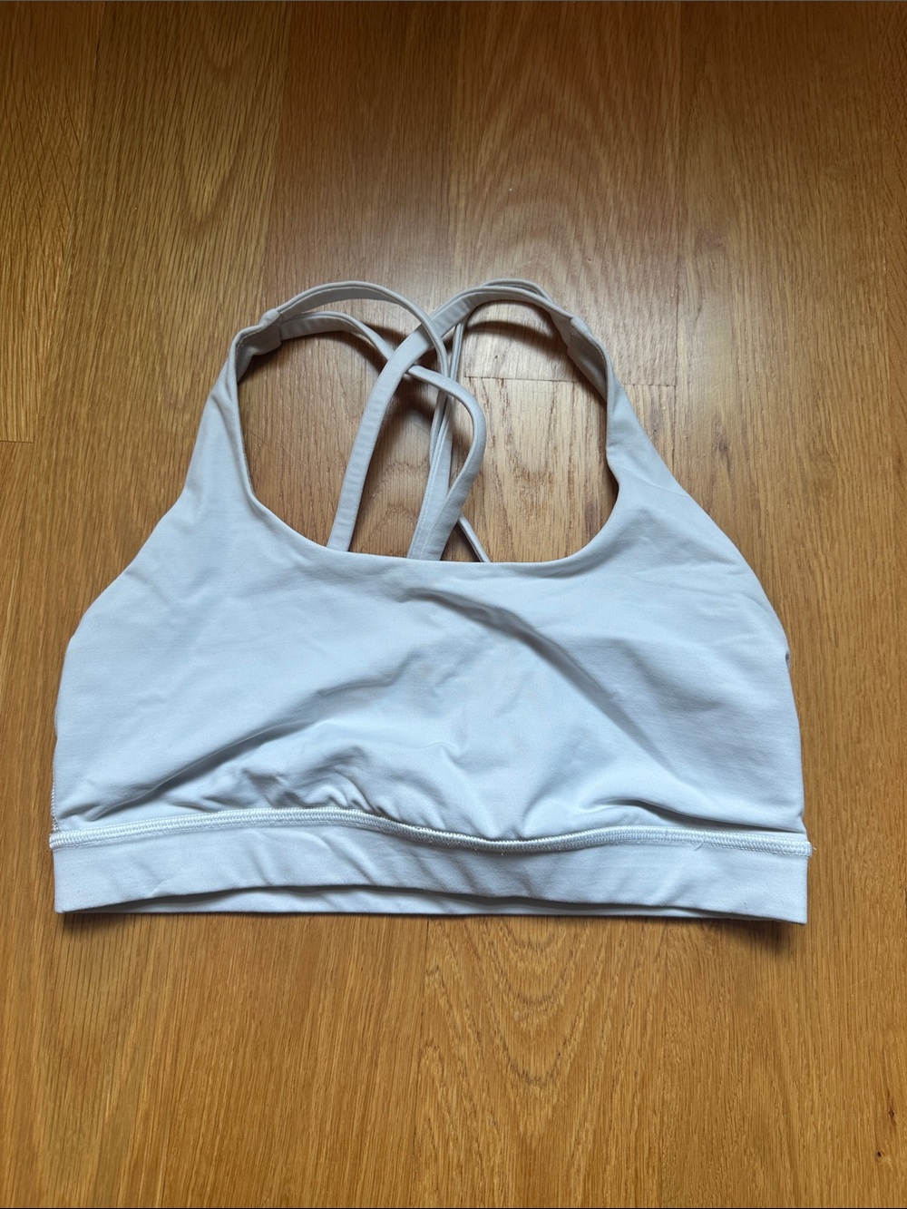 Light Gray Strappy Sports Bralette - Women